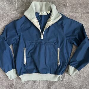 L.L. Bean Men's Navy Quarter-Zip Pullover Jacket